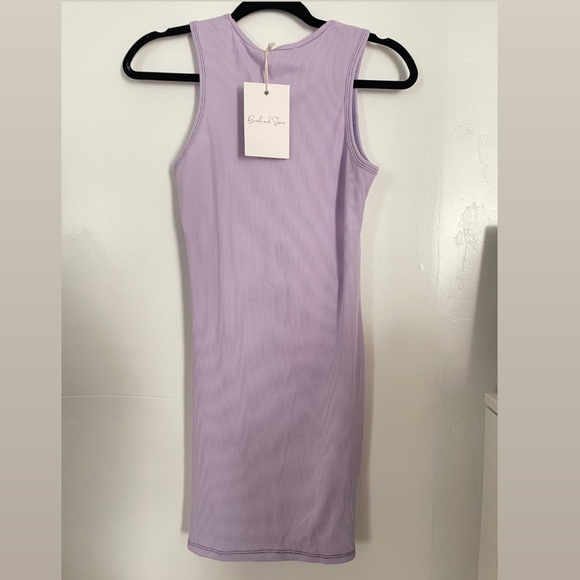 Charlotte Russe- Lilac Cut-Out A-Line Bodycon Mini dress w/ tank sleeves - Picture 2 of 3